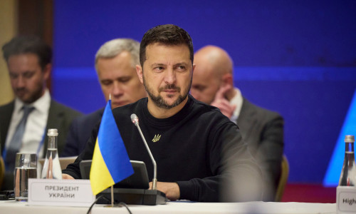Ukrainian President Zelenskyy Meets European Union Council of Foreign Ministers