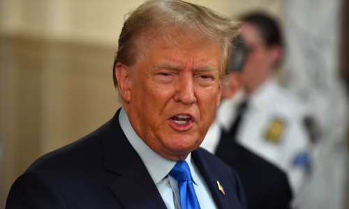 Atmosphere at the civil trial of Donald Trump in New York City