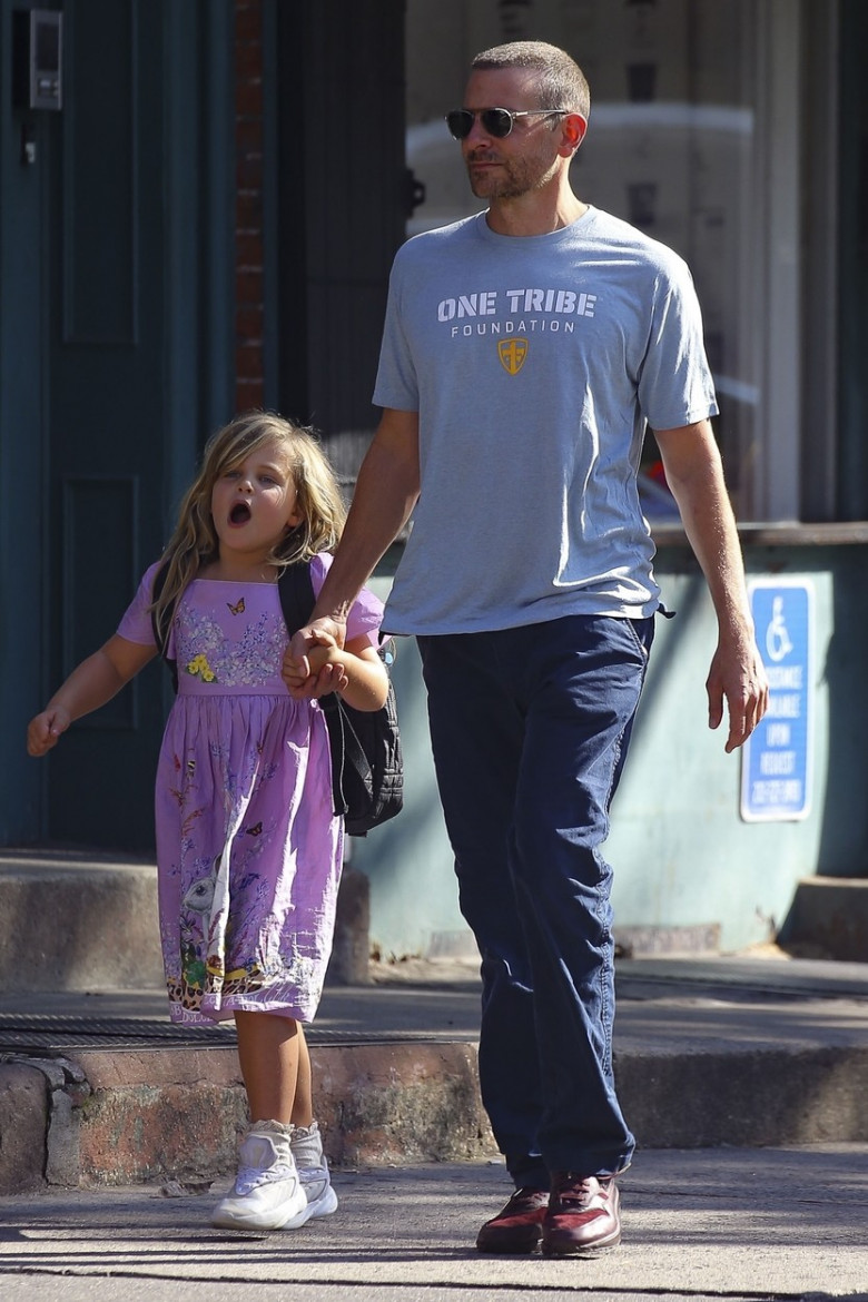 Bradley Cooper and daughter Lea enjoy an after-school stroll