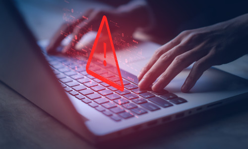 System,Hacked,Warning,Alert,On,Notebook,(laptop).,Cyber,Attack,On