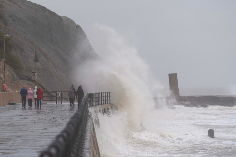 Surfers Enjoy Storm Babet in Folkestone