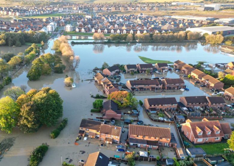 Aftermath Storm Babet, Rotherham, Yorkshire, UK - 22 Oct 2023