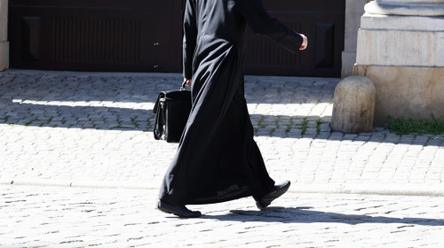 06.02.2022,Wroclaw,,Poland,,A,Group,Of,Catholic,Priests,Is,Walking