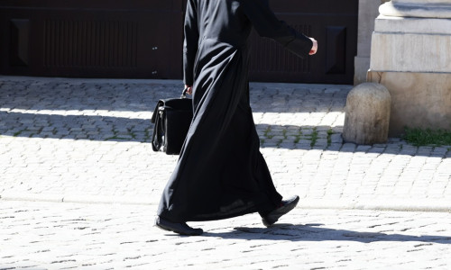 06.02.2022,Wroclaw,,Poland,,A,Group,Of,Catholic,Priests,Is,Walking