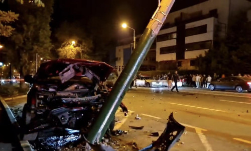 Accident Mamaia/ Captură video Facebook