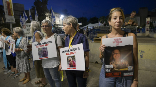 Protest of relatives captured by Hamas in Tel Aviv, Israel - 01 Nov 2023