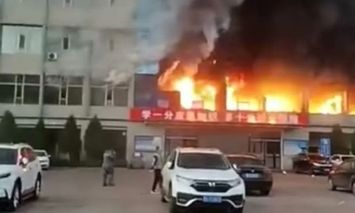 Incendiu China/ Foto: Twitter