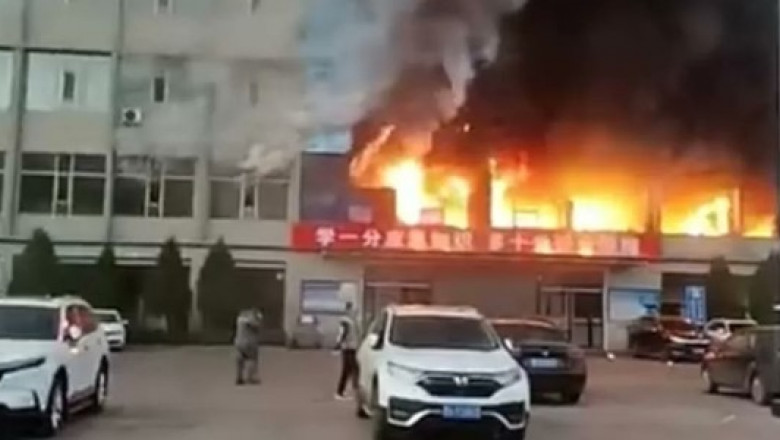 Incendiu China/ Foto: Twitter