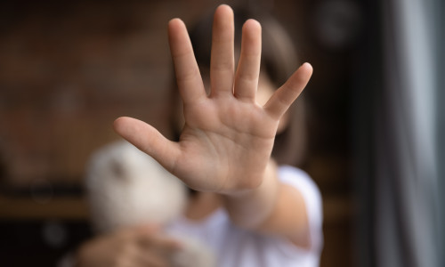 Crop,Close,Up,Of,Little,Girl,Child,Stretch,Hand,Show