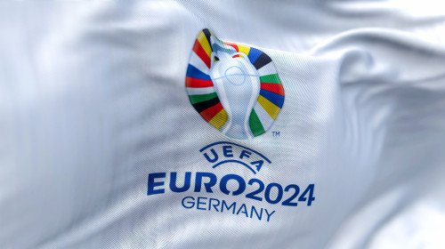 Berlin,,De,,Oct,2022:,Uefa,Euro,2024,Flag,Flying.,The