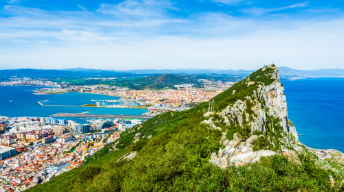 Gibraltar,,United,Kingdom:,The,Tip,Of,The,Rock,Of,Gibraltar.