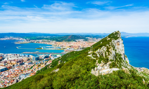 Gibraltar,,United,Kingdom:,The,Tip,Of,The,Rock,Of,Gibraltar.