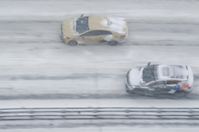 Snowfall in Moscow