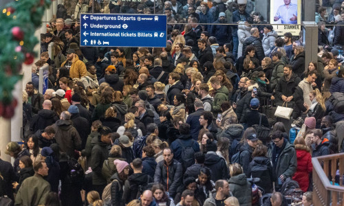 Eurostar chaos as trains stipped due to flodding in tunnels, Westminster, London, UK - 30 Dec 2023