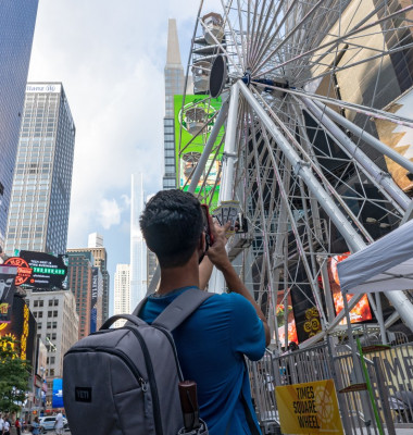 Times Square Ferris Wheel Open To Public in New York, US - 25 Aug 2021