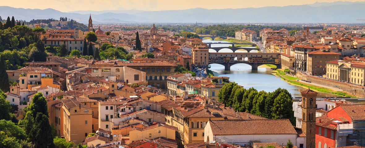 Beautiful,Cityscape,Skyline,Of,Firenze,(florence),,Italy,,With,The,Bridges