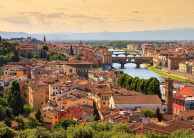 Beautiful,Cityscape,Skyline,Of,Firenze,(florence),,Italy,,With,The,Bridges