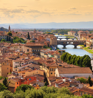 Beautiful,Cityscape,Skyline,Of,Firenze,(florence),,Italy,,With,The,Bridges