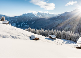 Ski,Huts,In,Austria