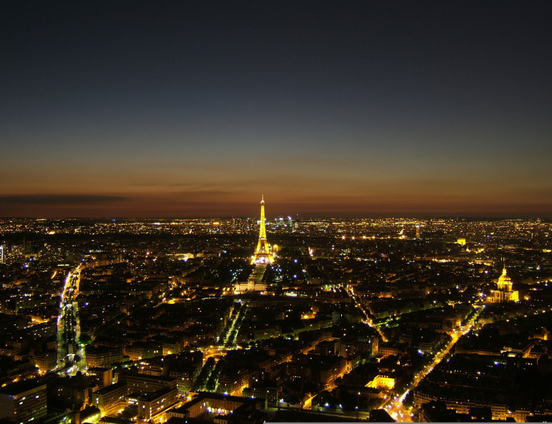 Paris,At,Night,,Beautiful,Lights