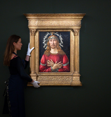 Sandro Botticelli's Man Of Sorrows at Sotheby's New Bond Street Galleries, London, UK - 01 Dec 2021