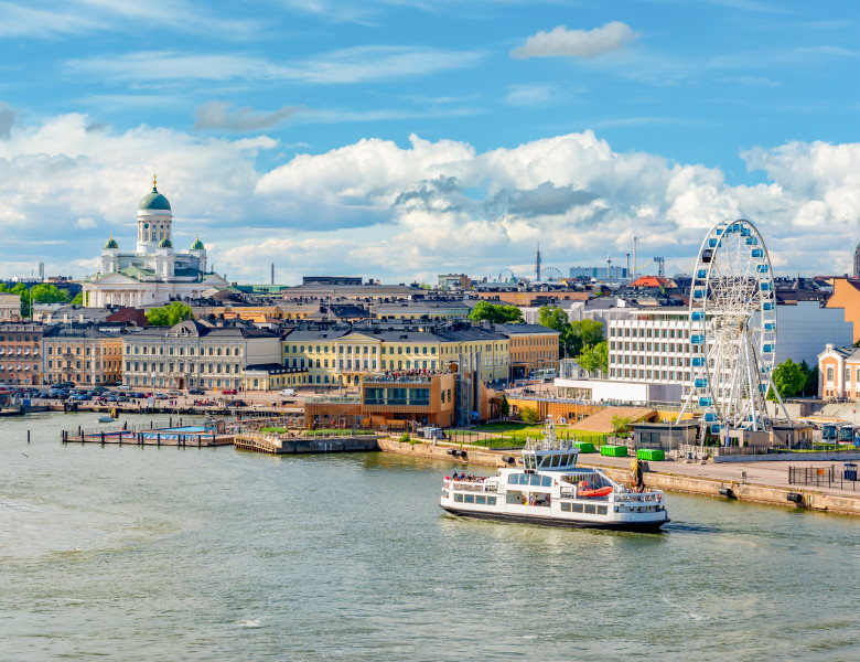 Helsinki,Cityscape,With,Helsinki,Cathedral,And,Port,,Finland