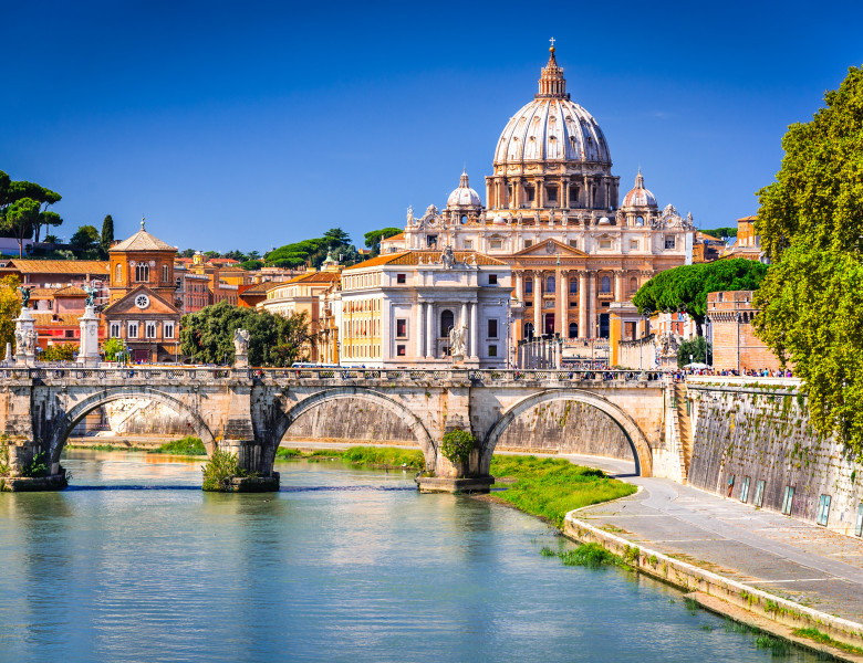 Rome,,Italy.,Vatican,Dome,Of,Saint,Peter,Basilica,(italian:,San