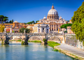Rome,,Italy.,Vatican,Dome,Of,Saint,Peter,Basilica,(italian:,San