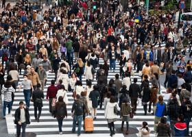 Tokyo,,Japan,-,November,20:,Unidentified,Pedestrians,At,Shibuya,Crossing