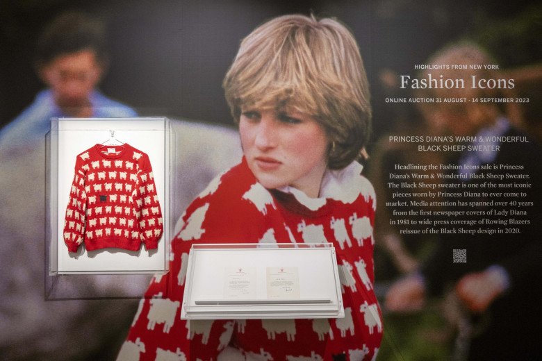 Princess Diana historic black sheep jumper auction preview