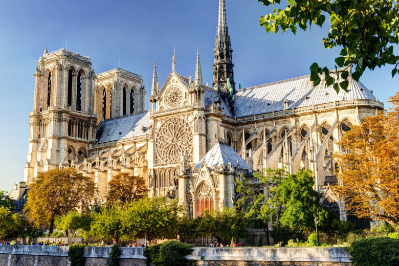Notre,Dame,De,Paris,Cathedral,,France.,Old,Notre,Dame,Is