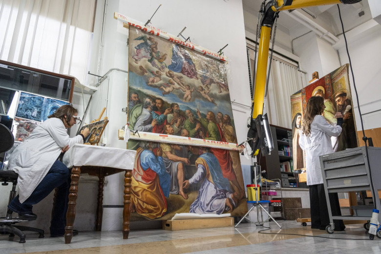 Centenary of 'Painting and Wood Materials Restoration Laboratory' of the Vatican Museums - 11 Dec 2023