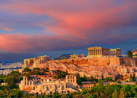 Athens,,Greece:,The,Famous,Acropolis,Of,Athens,With,Parthenon,Temple,