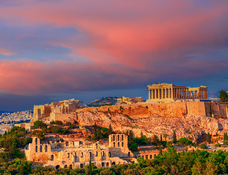 Athens,,Greece:,The,Famous,Acropolis,Of,Athens,With,Parthenon,Temple,