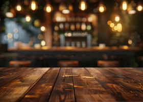 A,Close-up,View,Of,A,Rustic,Wooden,Tabletop,With,A