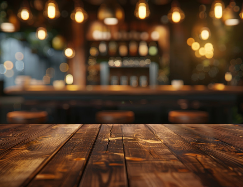 A,Close-up,View,Of,A,Rustic,Wooden,Tabletop,With,A