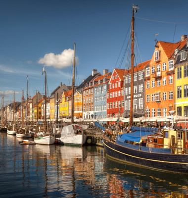 Copenhagen Nyhavn Canal - The famous colourful houses line