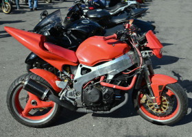 Customised Honda motorcyle.