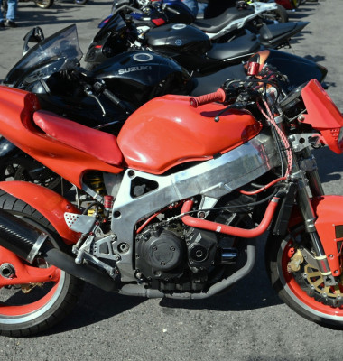 Customised Honda motorcyle.