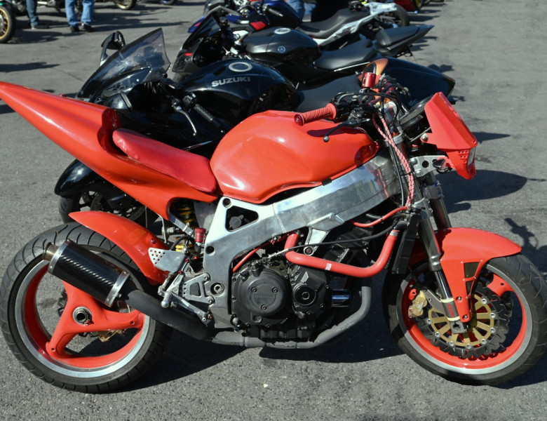 Customised Honda motorcyle.