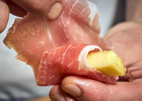 Franco Pepe, named the best pizza maker in the world, prepares a new fried pizza called &quot;Ananascosta&quot; in his pizzeria &quot;Pepe in Grani&quot; in Caiazzo, near Caserta, in southern Italy. Ananascosta is a new fried pizza with raw ham, pineapple served in a copper