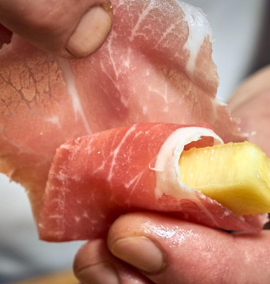 Franco Pepe, named the best pizza maker in the world, prepares a new fried pizza called "Ananascosta" in his pizzeria "Pepe in Grani" in Caiazzo, near Caserta, in southern Italy. Ananascosta is a new fried pizza with raw ham, pineapple served in a copper