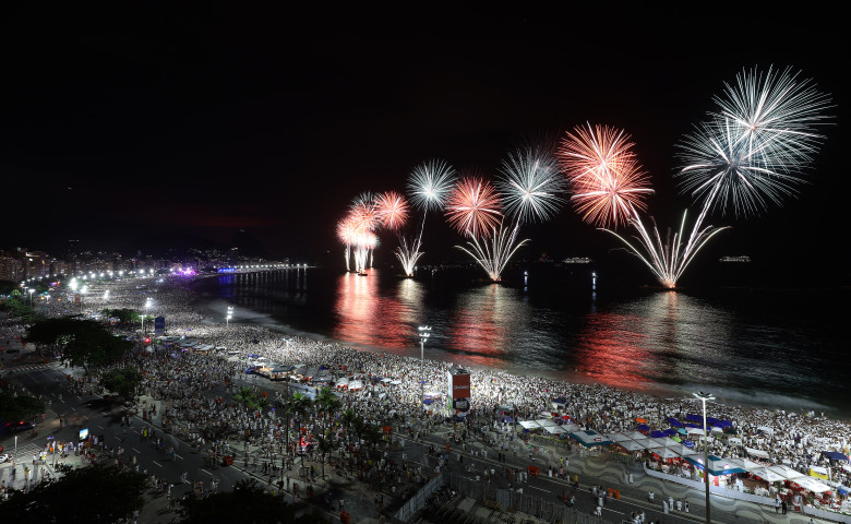 Millions Celebrate Reveillon In Rio De Janeiro