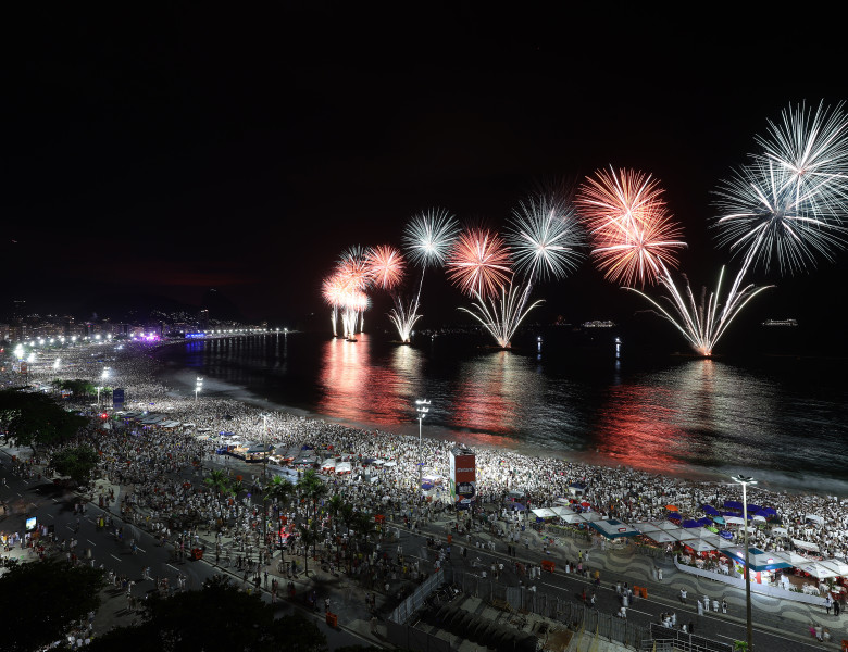 Millions Celebrate Reveillon In Rio De Janeiro