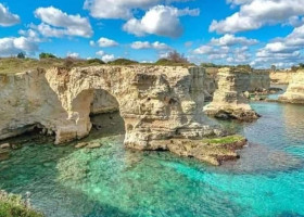 Italy: The Lovers' Arch In Melendugno Collapsed Due To Bad Weather. The Arch Overlooking The Sea Was The Symbol Of The Puglia Region
