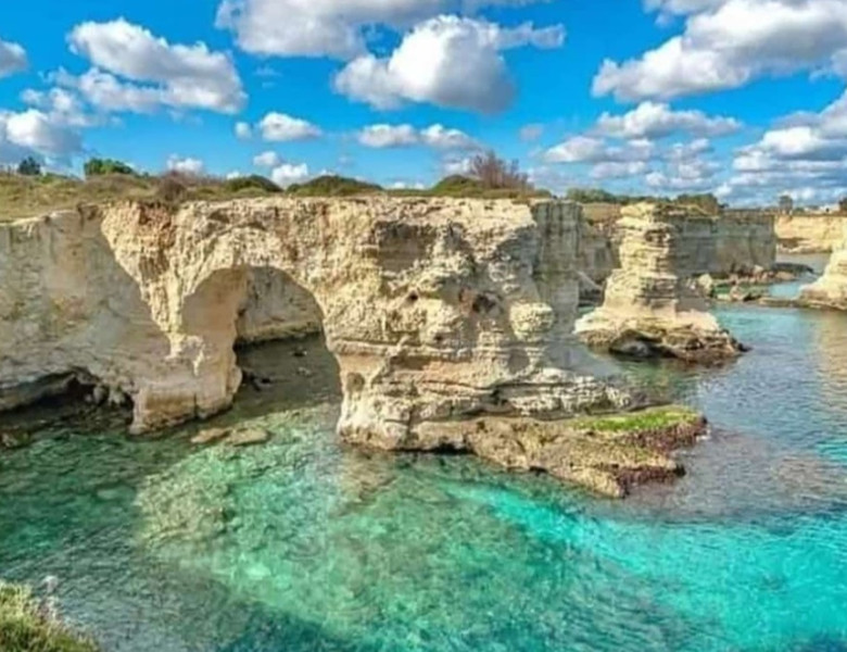 Italy: The Lovers' Arch In Melendugno Collapsed Due To Bad Weather. The Arch Overlooking The Sea Was The Symbol Of The Puglia Region