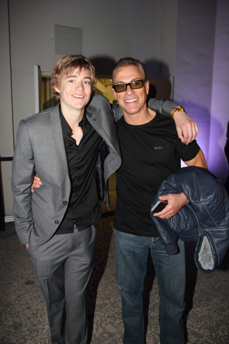 Jean-Claude Van Damme And His Son Attend Radio FG Anniversary