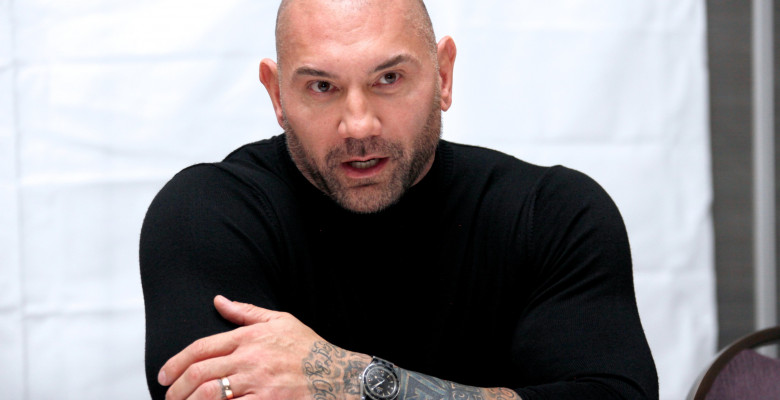 Dave Bautista en conférence de presse pour le prochain James Bond "Spectre" à l'hôtel Corinthia de Londres