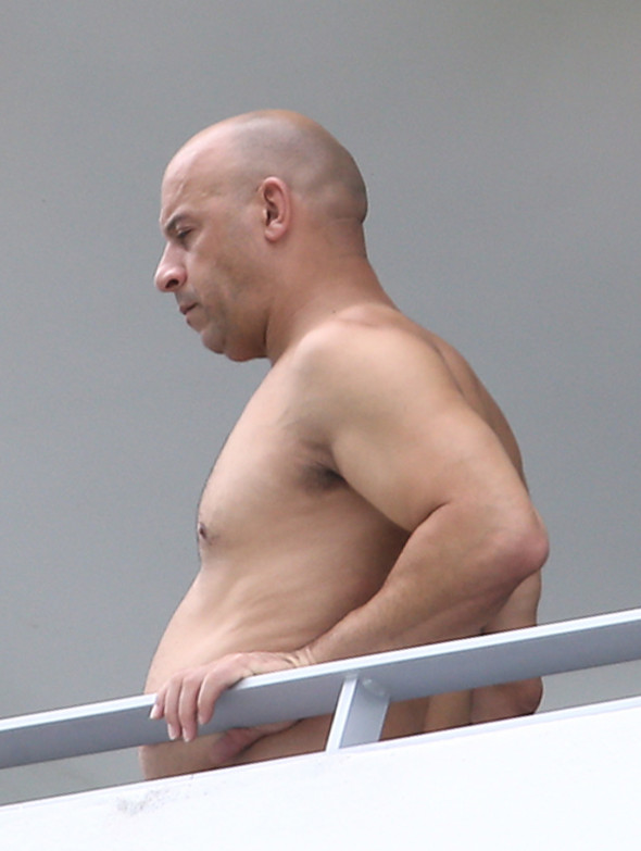 Actor Vin Diesel Spotted Out On A Balcony Relaxing
