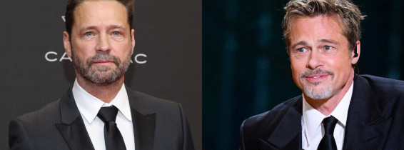 Jason Priestley și Brad Pitt/ Profimedia